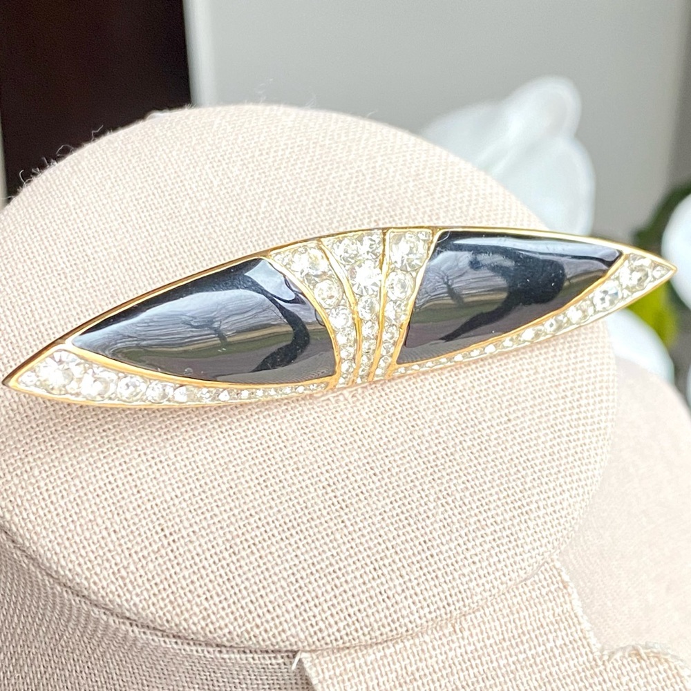 Chic! Vintage Adrienne Vittadini Art Deco Signed Brooch
